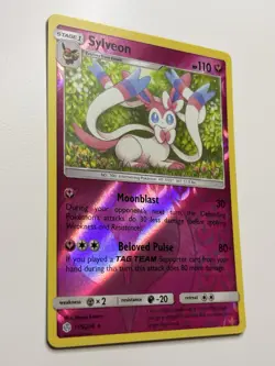 Sylveon 155/236 Pokemon S&M Cosmic Eclipse Reverse Holo Rare Card NM - Image 2