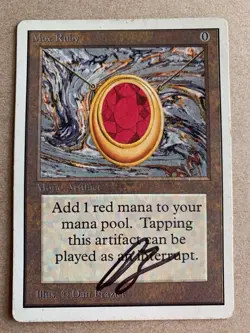 MTG Unlimited MOX RUBY signed Dan Frazier magic the gathering - Image 1
