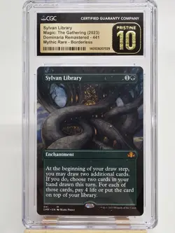 Magic the Gathering Dominaria Remastered Sylvan Library CGC PRISTINE 10 - Image 1