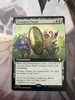 Springleaf Parade (Extended Art) Lorwyn Eclipsed Commander MTG NM - Image 1