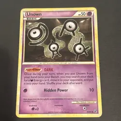Unown 40/90 Regular HGSS Undaunted Uncommon Pokemon TCG NM 2010 - Image 1