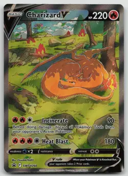 Pokemon Sword and Shield: Charizard V SWSH260 Black Star Promo Raw NM - Image 1