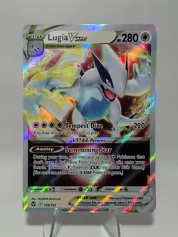 Lugia VSTAR 139/195 Ultra Rare Holo Silver Tempest Pokemon TCG - Image 1