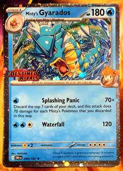 Pokemon Destined Rivals Misty's Gyarados Stamped Promo 49 /182 - Image 1
