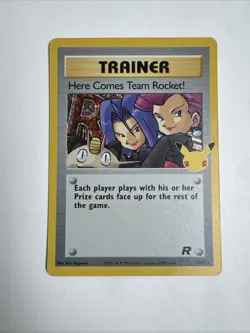 Celebrations Here Comes Team Rocket! 15/82 HOLO BLEED ERROR Pokemon TCG 2021 NM - Image 1