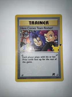 Celebrations Here Comes Team Rocket! 15/82 HOLO BLEED ERROR Pokemon TCG 2021 NM - Image 2