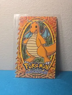 1999 Topps Pokemon the First Movie Dragonite E12 of 12 Die-Cut - Image 1
