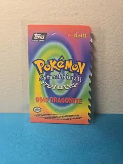 1999 Topps Pokemon the First Movie Dragonite E12 of 12 Die-Cut - Image 2