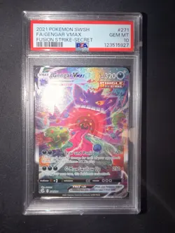 Pokemon Gengar VMAX Holo TCG Fusion Strike 157/264 2021 Full Art PSA 10 Gem Mint - Image 1
