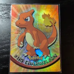 Pokemon Charmeleon #05 RAINBOW Foil Rays from Topps Black Logo - Image 1