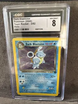 Pokemon TCG Dark Blastoise Team Rocket 3/82 Holo NM/Mint Cgc 8 - Image 1