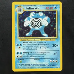Pokemon Vintage Base Set Poliwrath 13/102 Holo Rare Wotc 1999 - Image 1