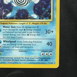 Pokemon Vintage Base Set Poliwrath 13/102 Holo Rare Wotc 1999 - Image 4