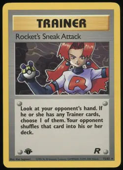 ROCKET'S SNEAK ATTACK 2000 Pokemon Team Rocket 1st Edition 72/82 - LP - Image 1