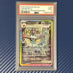 POKEMON Prismatic Evolutions VAPOREON EX 149/131 Special Illustration Rare PSA 9 - Image 1