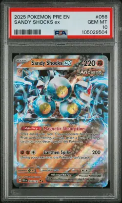 Sandy Shocks EX Prismatic Evolutions Double Rare 056/131 Pokemon TCG PSA 10 POP1 - Image 1