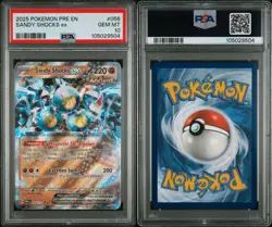 Sandy Shocks EX Prismatic Evolutions Double Rare 056/131 Pokemon TCG PSA 10 POP1 - Image 3
