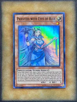 Yugioh Priestess with Eyes of Blue SHVI-EN098 Super Rare LP - Image 1