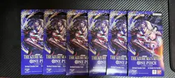 One Piece OP14 The Azure Sea’s Seven Sleeved Booster Pack Lot Of 6 - Image 1