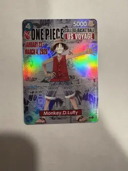2026 One Piece Monkey D. Luffy US Voyage College Basketball P-055 Rutgers Game - Image 1