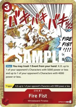 NM-Mint, English One Piece Fire Fist - OP03-018 - R - Foil Pillars of Strength O - Image 1