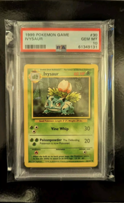 PSA 10 GEM 💎 1999 BASE SET POKEMON IVYSAUR 30/102 #30 WOTC GRADED CARD - Image 3