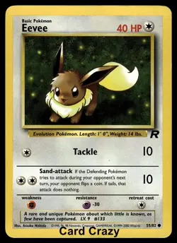 Eevee 55/82 Common - Team Rocket Pokemon Card - Image 1