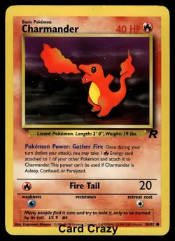 Charmander 50/82 Common - Team Rocket Pokemon Card - Image 1