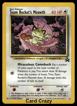 Team Rocket's Meowth 18/53 Promo - WoTC Promo Pokemon Card - Image 1