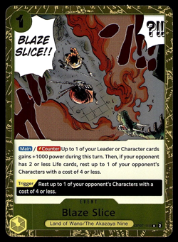 BLAZE SLICE OP07-116 R 500 YEARS IN THE FUTURE 2024 ONE PIECE CARD GAME - Image 1
