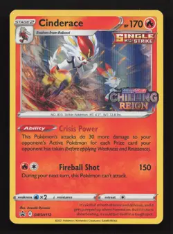 Cinderace - (Prerelease) SWSH112 Promo SWSH: Sword & Shield Promo Cards - Image 1