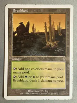 MTG / Brushland / 7ED / #326 / Regular / Rare / LP - Image 1