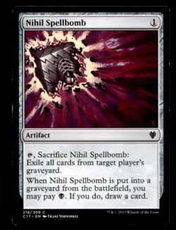 Nihil Spellbomb LP Light Play Commander 2017 MTG [9686] - Image 1