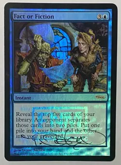FACT OR FICTON (Foil) (FNM PROMO) - TERESE NIELSEN ARTIST SIGNED MTG DCI LP - Image 1