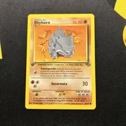 1ST EDITION Rhyhorn 61/64 Italian NM -Vintage Pokemon Card- Jungle Set (7q) - Image 1