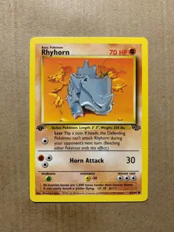 1st Edition Rhyhorn 61/64 Jungle Set - Common Pokemon Card - NM/Mint - Image 1