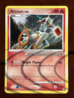 Pokemon Platinum Arceus Lv 100 AR3 Holo Fire Type - Image 1