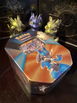 Pokemon Lucario V Forces Tin ~ 4 Booster Packs 820650808401 - Image 2