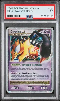 2009 Pokemon Platinum Giratina LV.X Holo #124/127 PSA 1 - Image 1