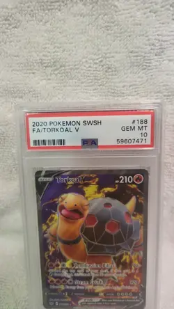 2020 Pokemon: TORKOAL V 188/202 - [Sword & Shield Base Set] Gem Mint - PSA 10 💎 - Image 2