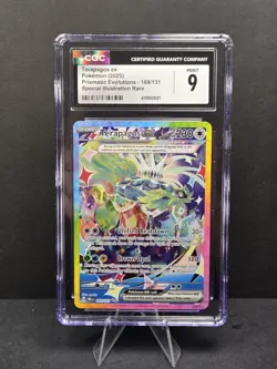 CGC 9 Terapagos ex 169 Pokemon Prismatic Evolutions Special Illustration Rare - Image 1