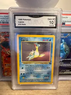 Pokemon Lapras Fossil 10/62 Holo Unlimited Holo grade 10 (check my bin..vintage) - Image 1
