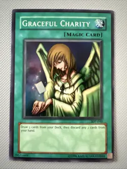 Yu-Gi-Oh! TCG Graceful Charity SDP-040 Super Rare Unlimited NP - Image 1