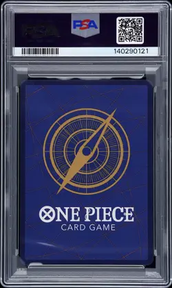 2025 ONE PIECE OP13-CARRYING ON HIS WILL 3RD ANNIVERSARY-GOLD #004 SHANKS PSA 10 - Image 2