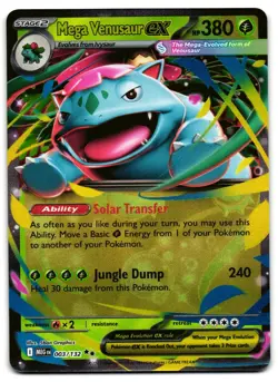 Mega Venusaur ex 003/132 - Mega Evolution Double Rare Pokemon TCG - NM Card - Image 1