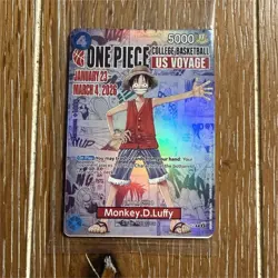 Bandai One Piece CCG Monkey D. Luffy US Voyage Promo Holo Card ST-01 - Image 1