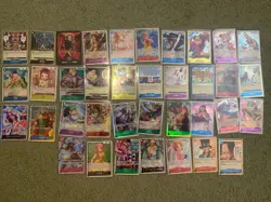 One Piece - All Holo Foil Lot - 37 Japanese Cards - Rare Bundle All NM Condition - Image 1