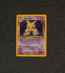 Alakazam 1/102 Holo Rare Base Set Pokemon Card - Ships Fast - Well protected - Image 2