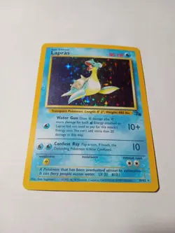 Lapras Holographic Pokemon Card 10/62 Fossil Rare - Image 3