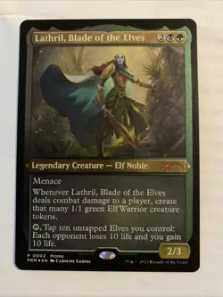 Magic The Gathering MTG LATHRIL, BLADE OF THE ELVES ETCHED FOIL Promos NM - Image 1